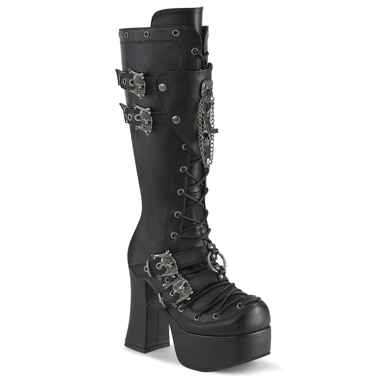 CHARADE-230 Black Vegan Leather