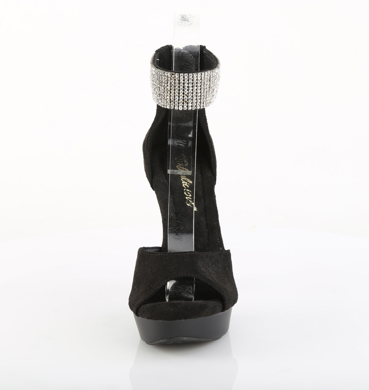 COCKTAIL-525 Black Faux Suede/Black Matte