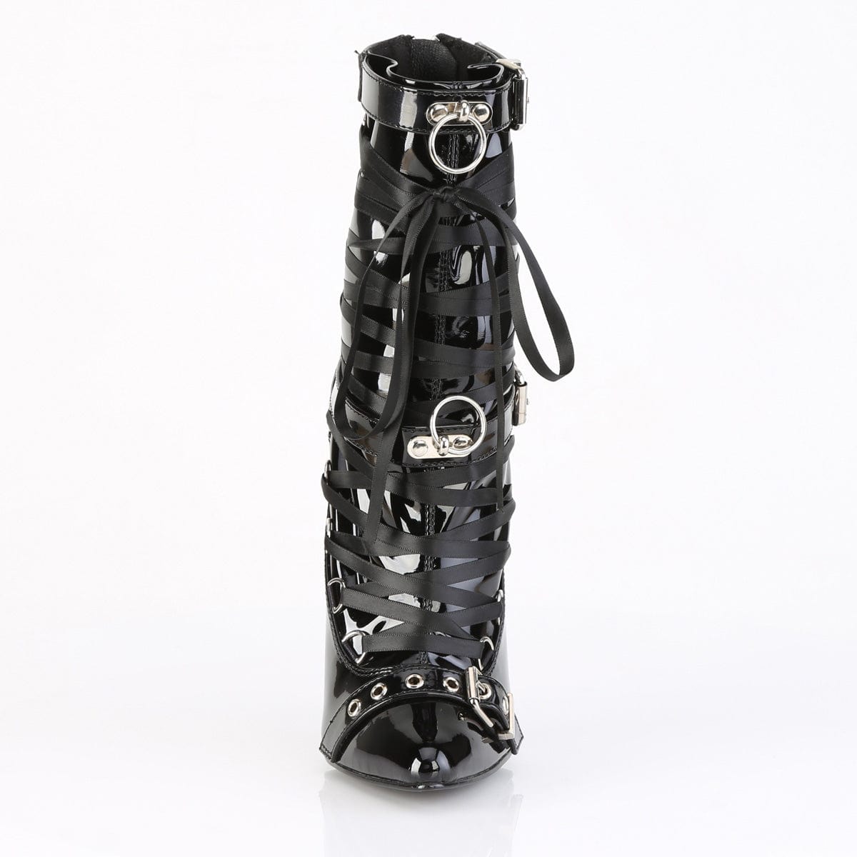 DAGGER-1032 Black Pat Stilettos Devious US Size (Women's): 5