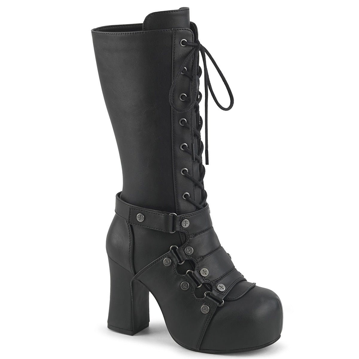 GOTHIKA-152 Black Vegan Leather