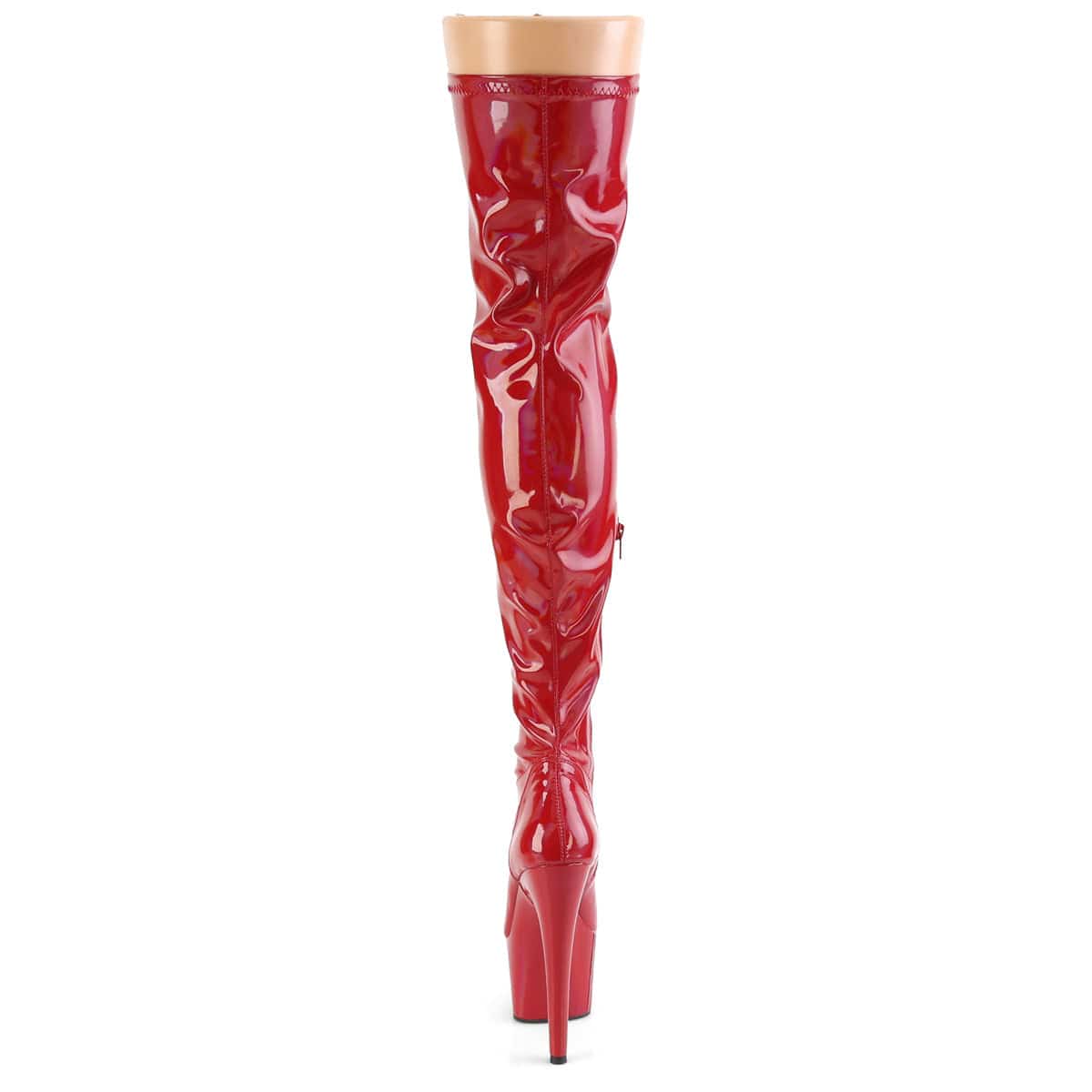 ADORE-3000HWR Red Stretch Hologram/Red Hologram Thigh Boot Pleaser US Size (Women's): 5