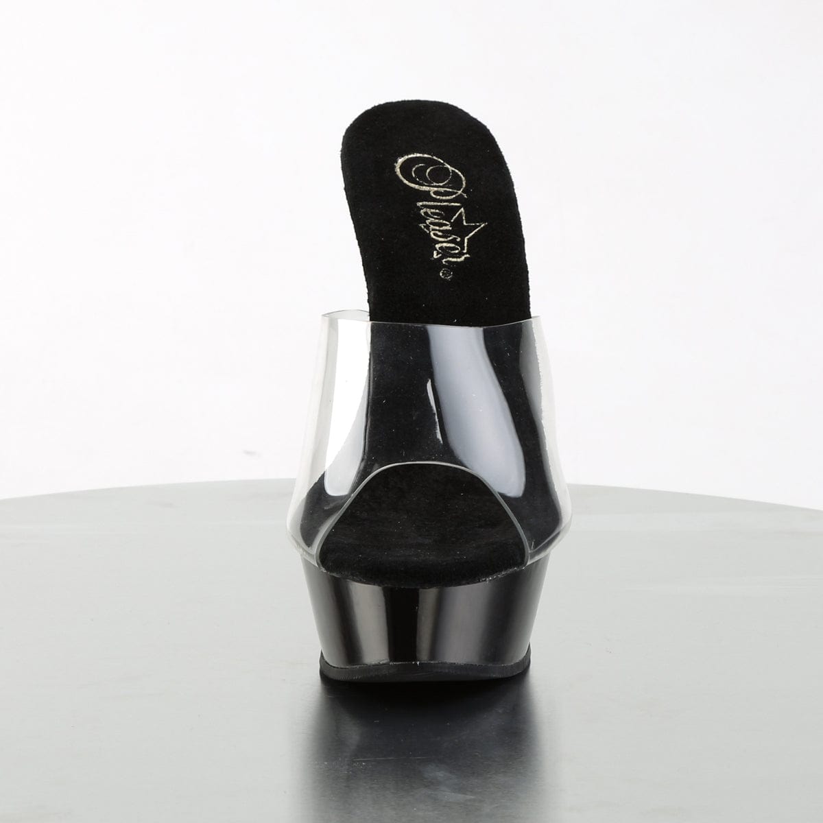 ALLURE-601 Clear/Black Platform Sandal Pleaser US Size (Women's): 5