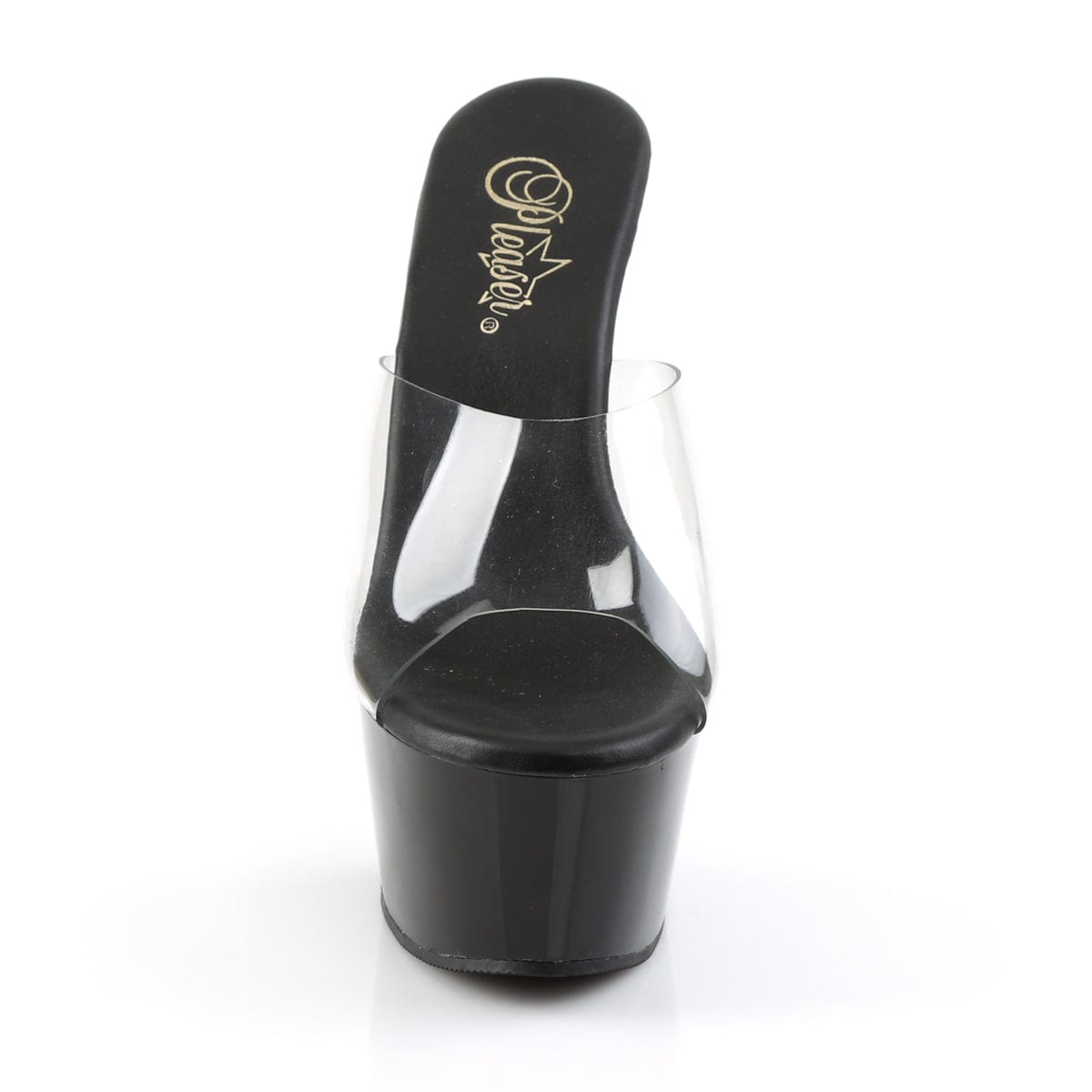 ASPIRE-601 Clear/Black Matte Slide Pleaser US Size (Women's): 5