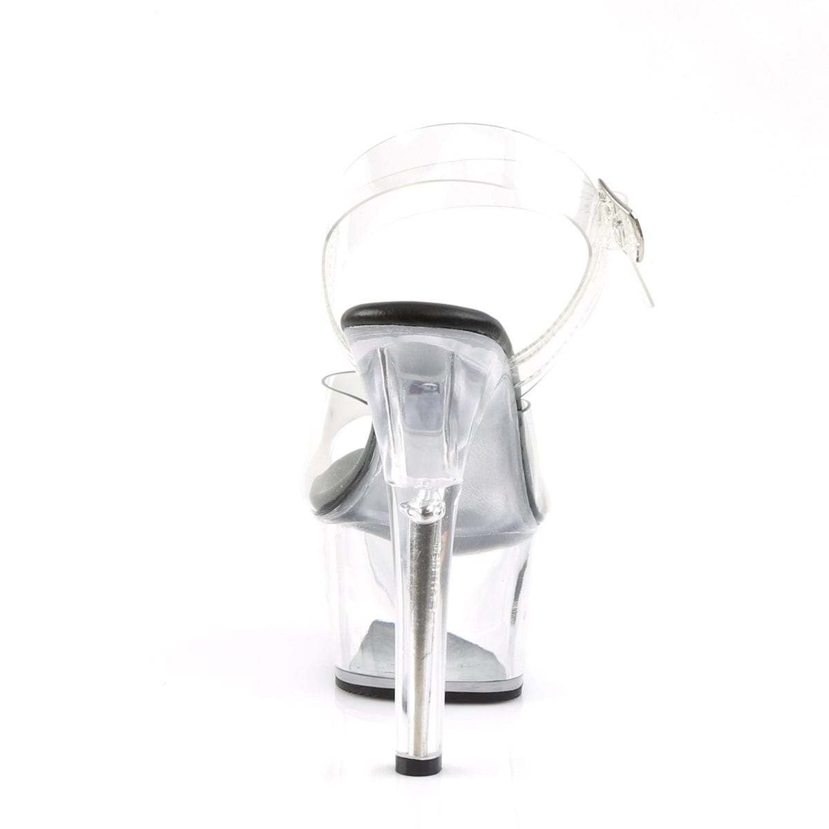 ASPIRE-608 Clear-Black/Clear Platform Sandal Pleaser US Size (Women's): 5