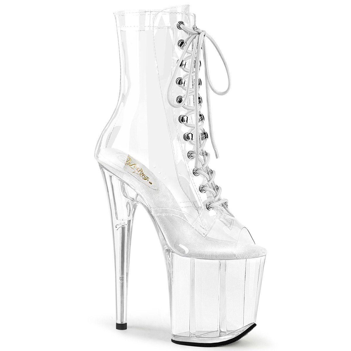 FLAMINGO-1021C Clear Ankle Boot Pleaser