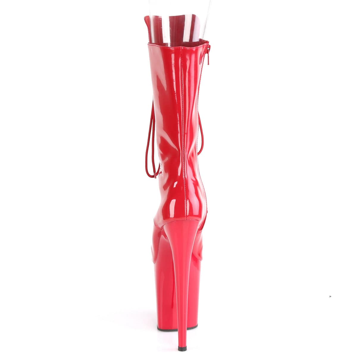 FLAMINGO-1051 Red Patent/Red Mid-Calf Boot Pleaser US Size (Women's): 5