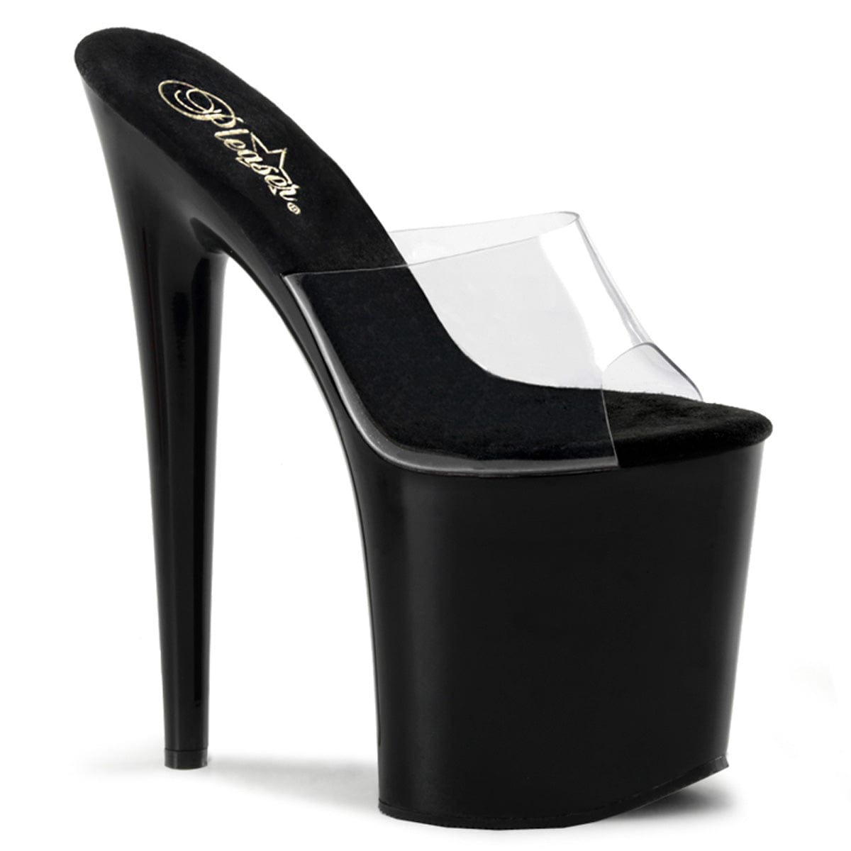 FLAMINGO-801 Clear/Black Slide Pleaser