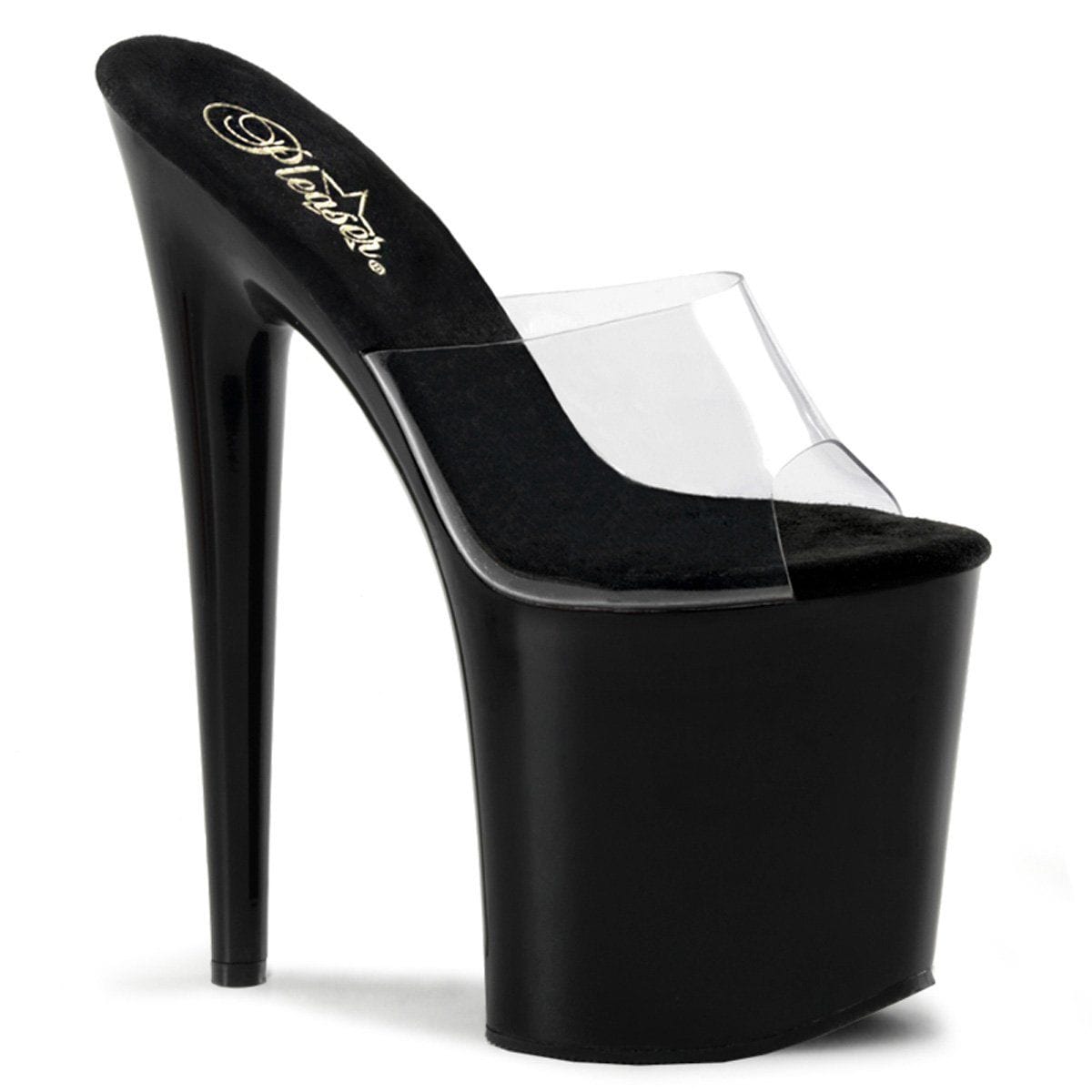 FLAMINGO-801 Clear/Black Slide Pleaser