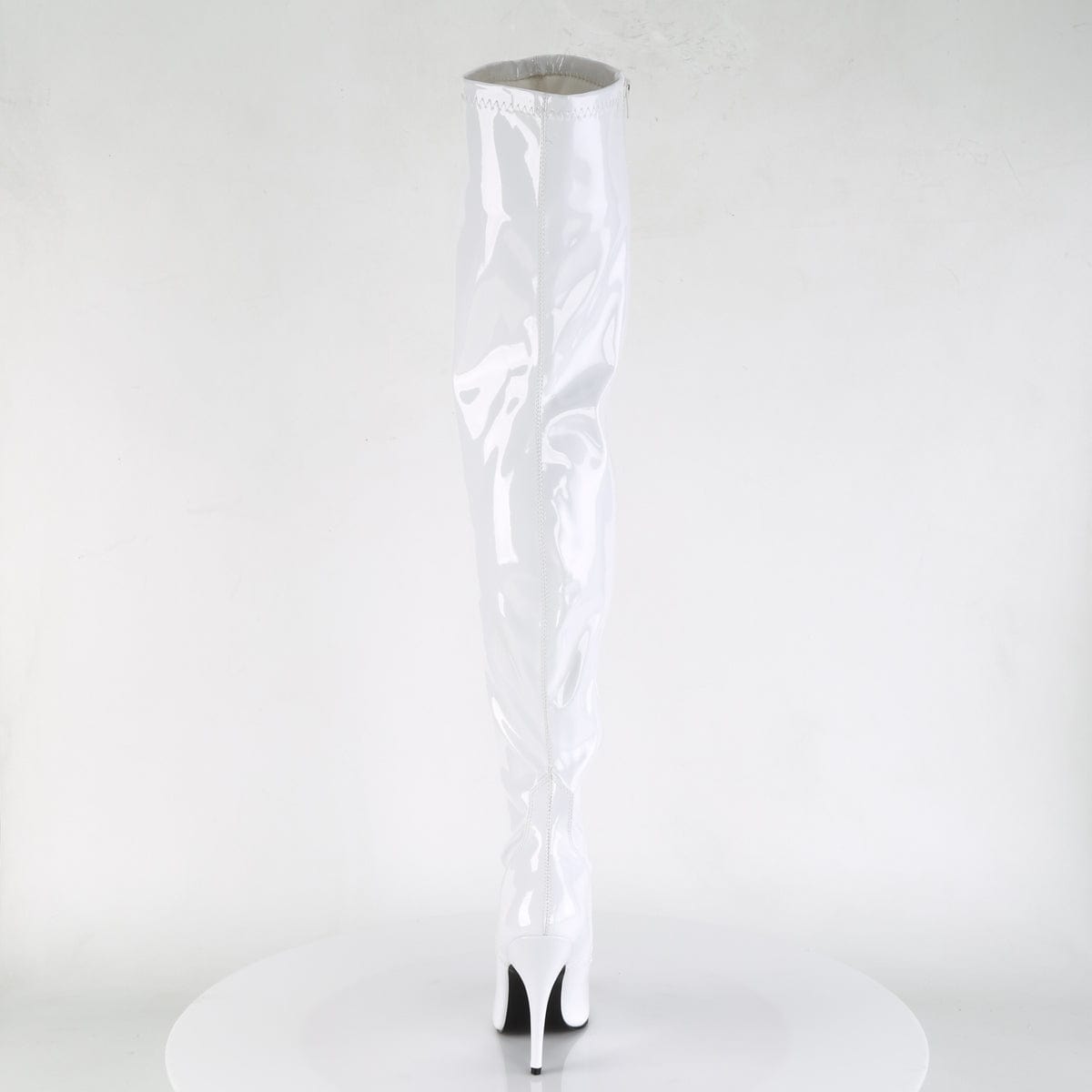 SEDUCE-3000 White Stretch Patent Thigh Boot Pleaser US Size (Women's): 6