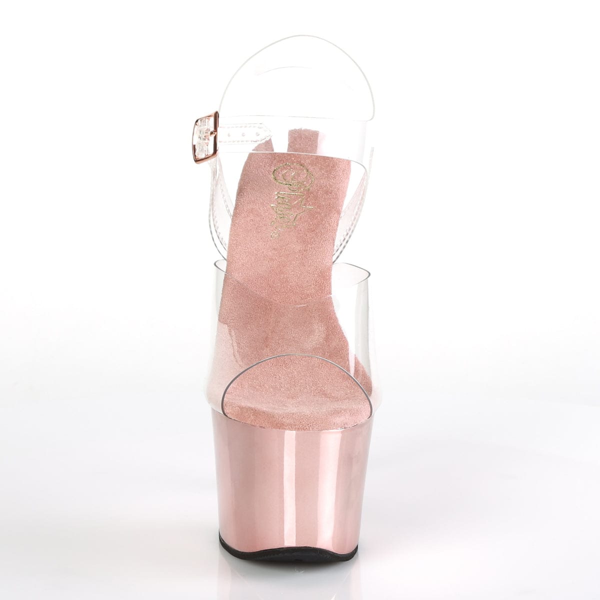 SKY-308 Clear/Rose Gold Chrome Sale Pleaser US Size (Women's): 5