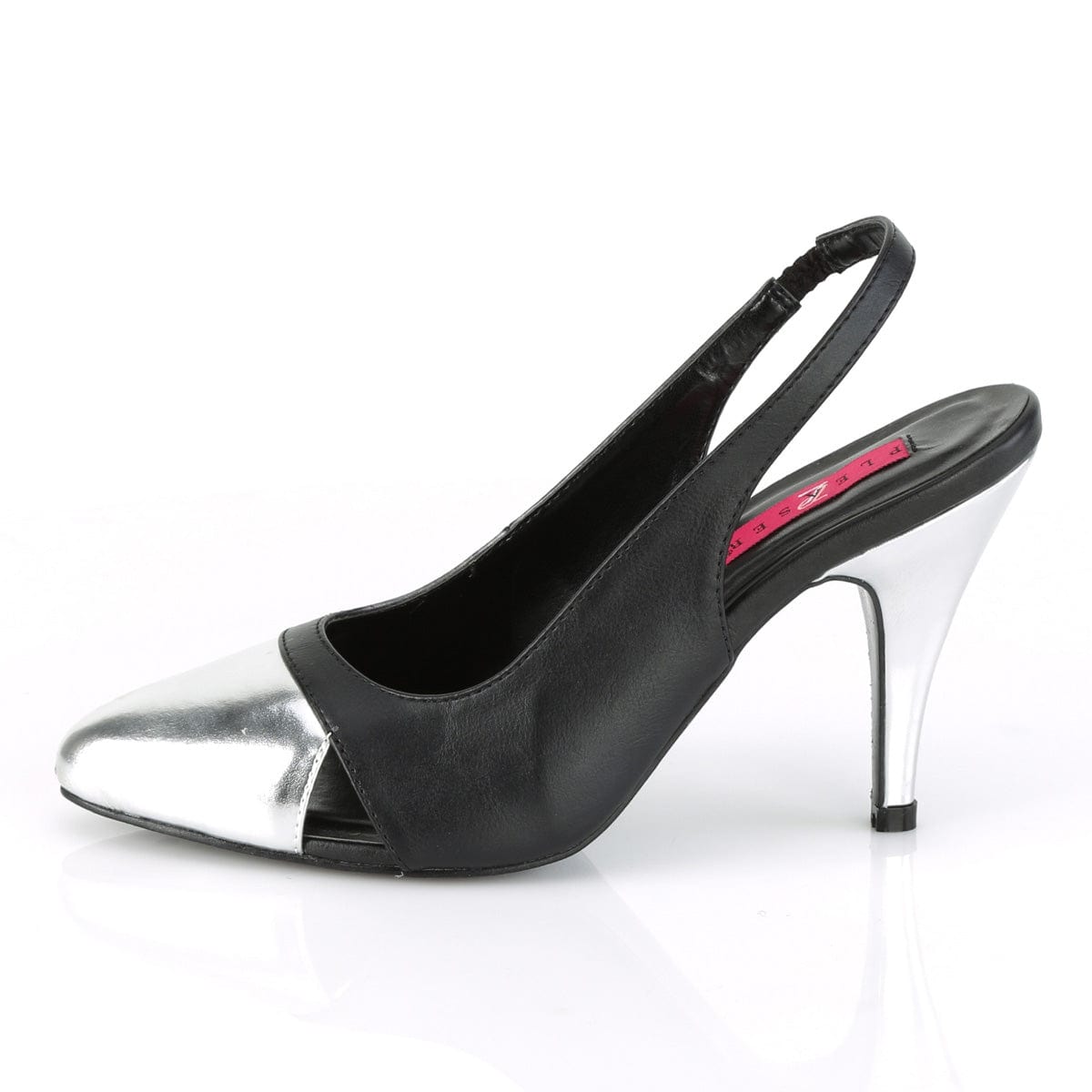 DREAM-405 Black Faux Leather-Silver Metallic Pu CURRENT Pleaser Pink Label US Size (Women's): 9