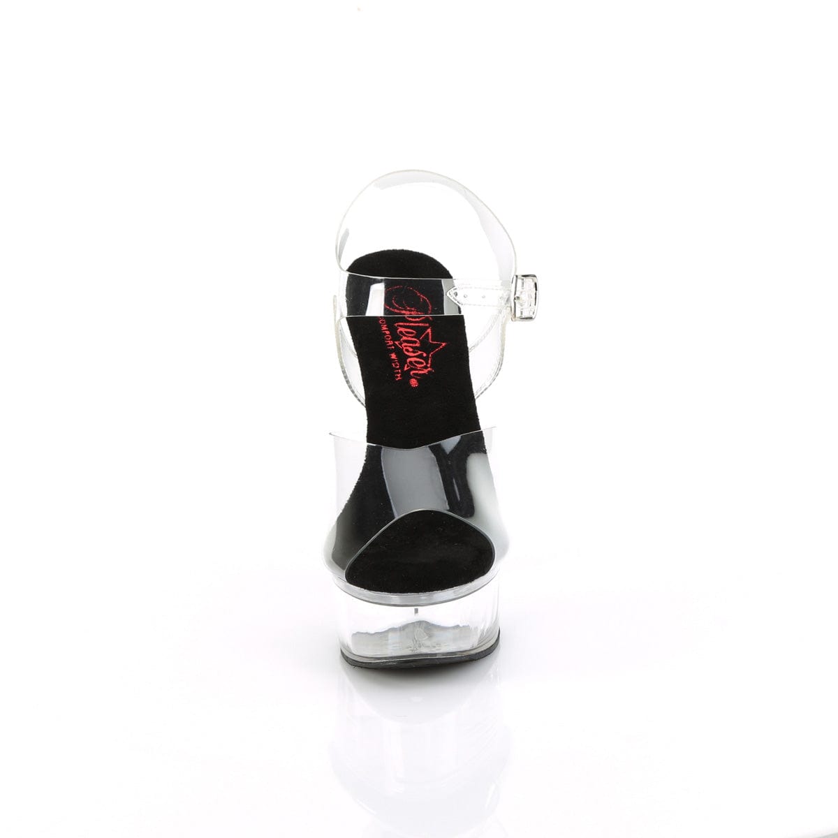 EXCITE-608 Clear-Black/Clear Pleaser US Size (Women's): 5