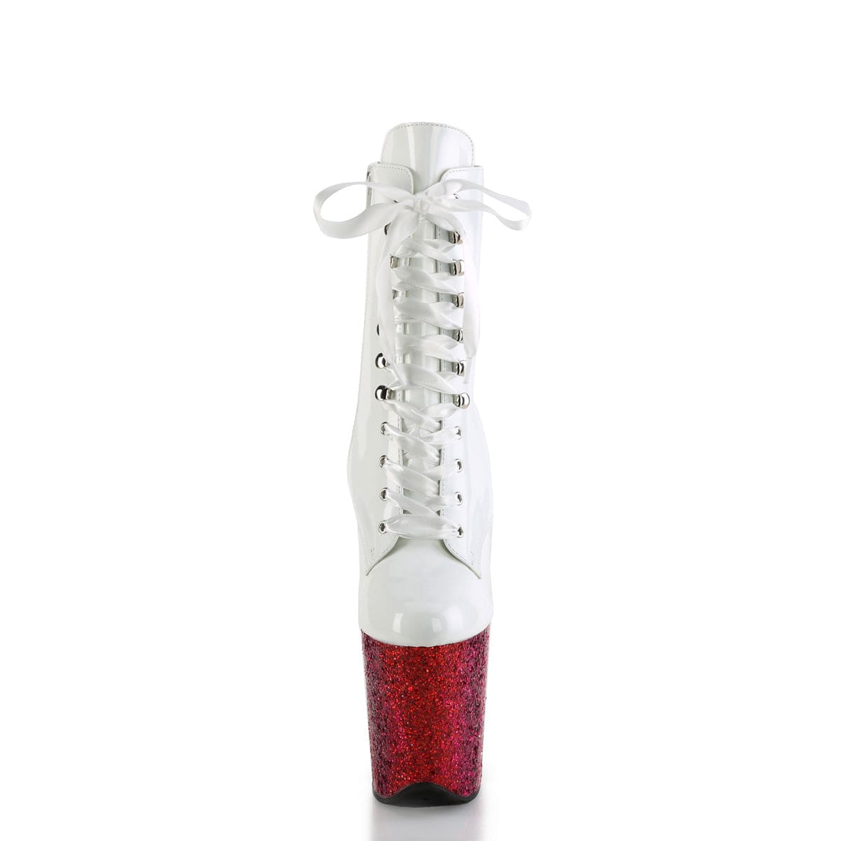FLAMINGO-1020HG White Hologram Patent/Rainbow Glitter Pleaser US Size (Women's): 5