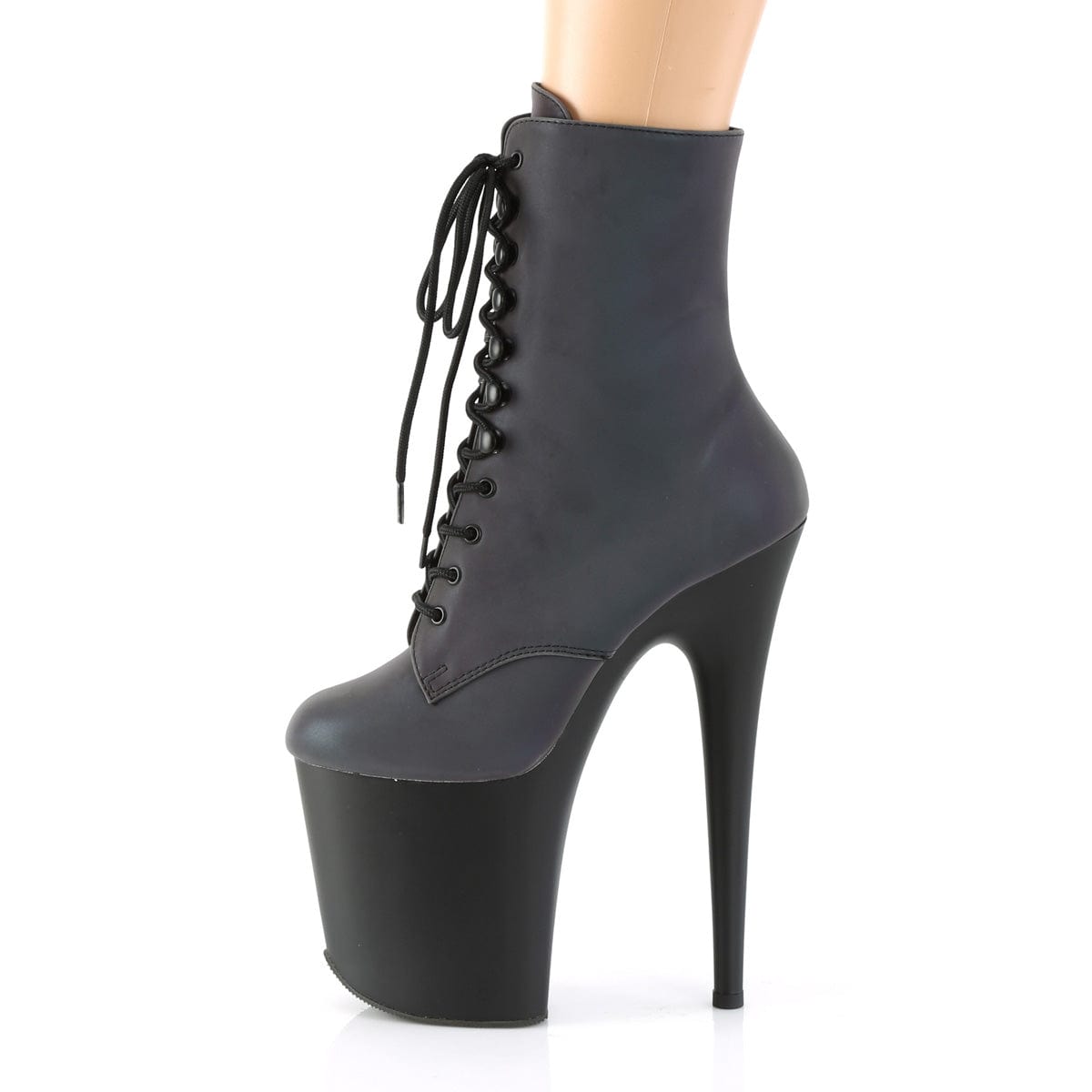 FLAMINGO-1020REFL Green Multi Reflective/Black Matte Ankle Boot Pleaser US Size (Women's): 5