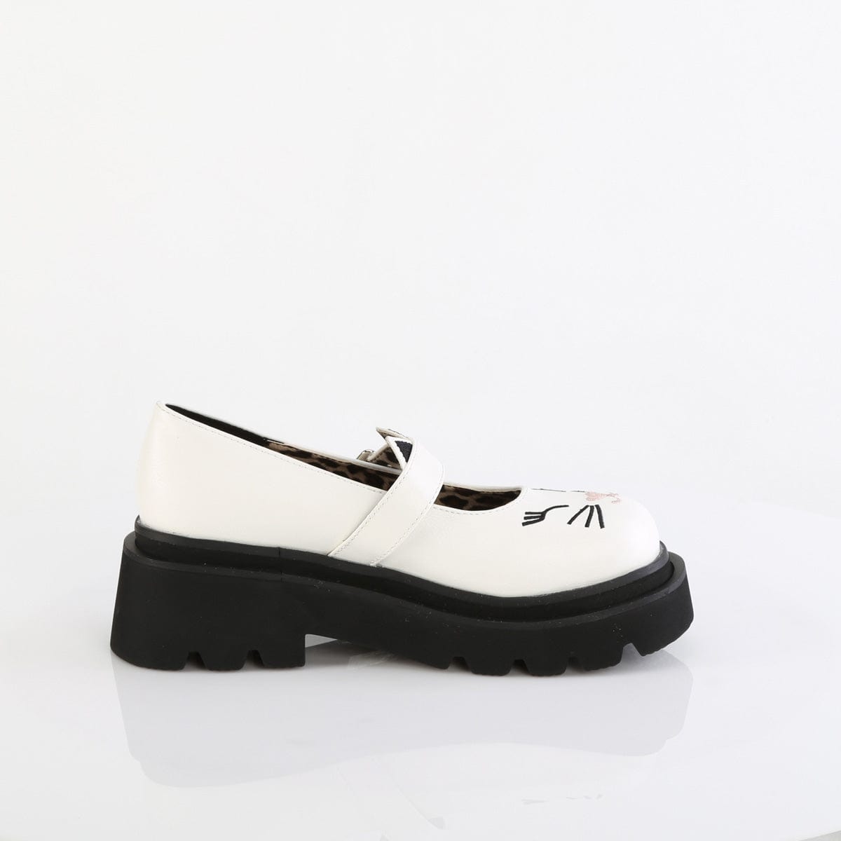 RENEGADE-56 White Vegan Leather Demonia US Size (Women's): 6