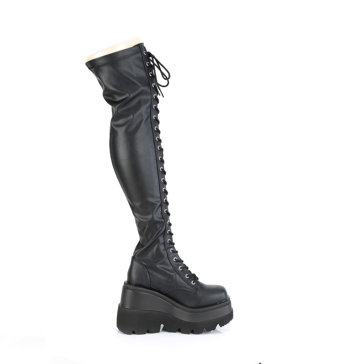 SHAKER-374 Black Stretch Vegan Leather