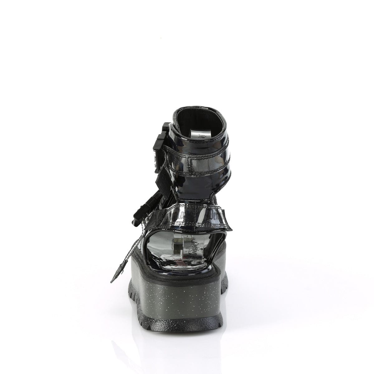 SLACKER-15B Black Hologram Patent Demonia US Size (Women's): 6