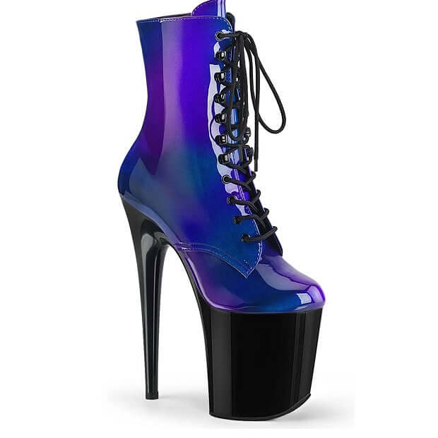 New Stock Alert July 2020 with stunning blue gradient Pleaser heels for pole dance and festival lovers.
