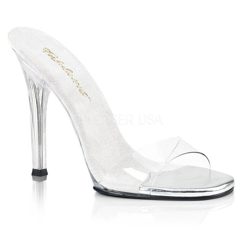 Stylish Glass Slipper from Pleaser, perfect for festival and rave wear, embracing modern Cinderella vibes.