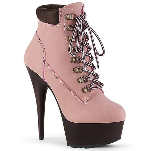 Give Em The Boot! Pink platform boots from Pleaser, perfect for pole dance and festival vibes.