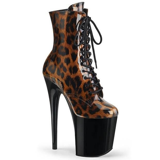 Pre-Order Your Booties! Stunning leopard print Pleaser booties ready for your next rave or festival experience.