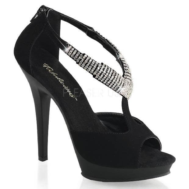 Shoe Trends of 2020 featuring stylish black Pleaser heels with sparkling embellishments.