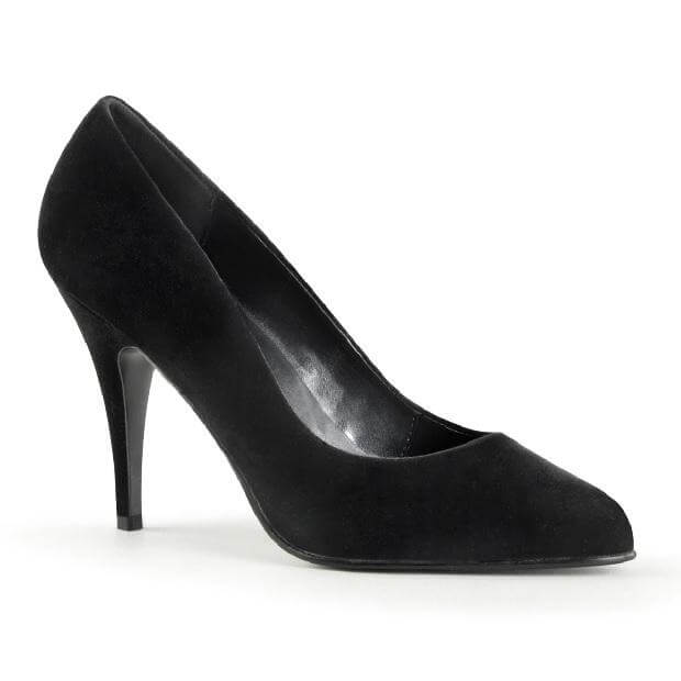 Chic black velvet heel showcasing a stylish design, perfect for winter warmers in your shoe collection. Black Velvet.