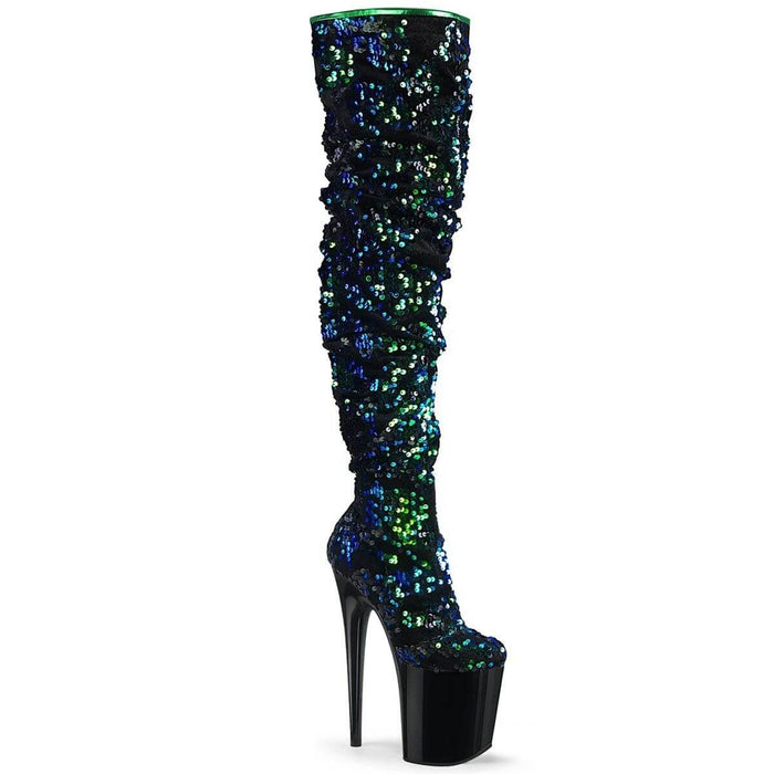 A little sparkle with stunning Pleaser platform boots, perfect for Pole Dance, Festivals, and Rave events.