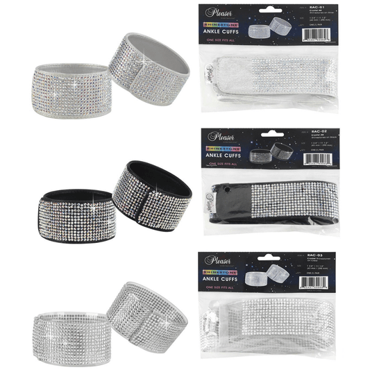 Pleaser Rhinestone Ankle Cuffs
