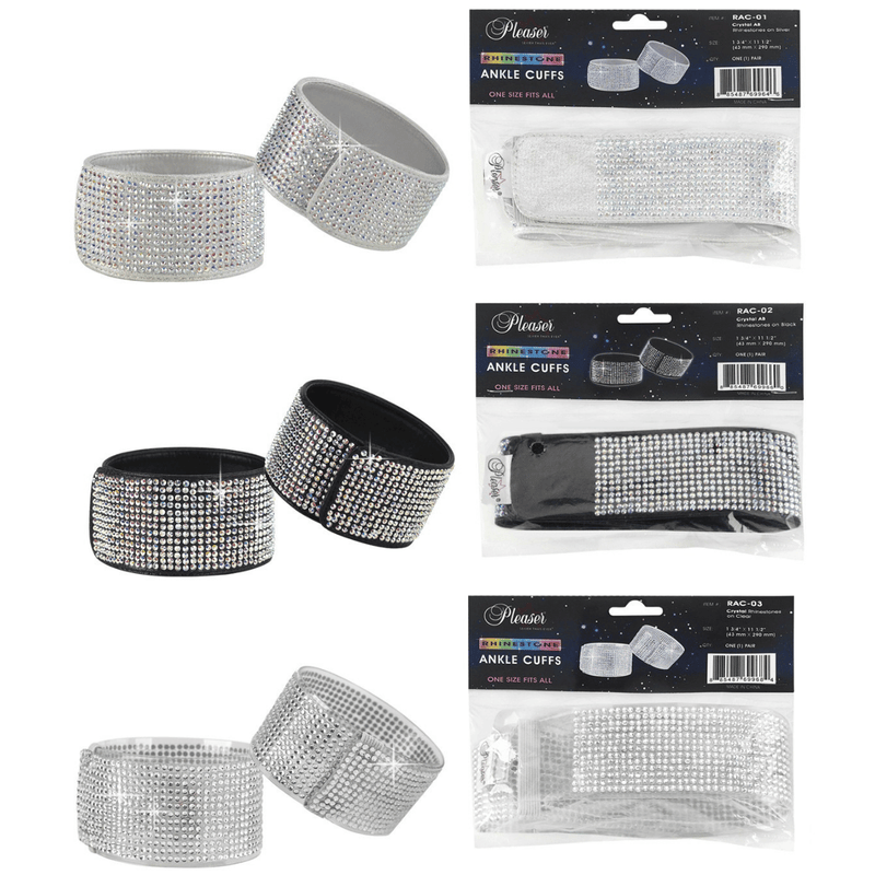 Pleaser Rhinestone Ankle Cuffs