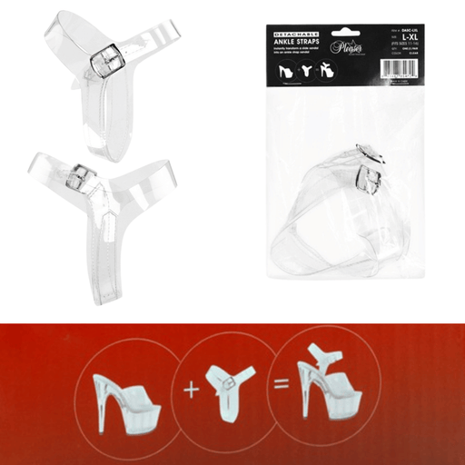 Clear Ankle Straps – L-XL (sizes 11–16)