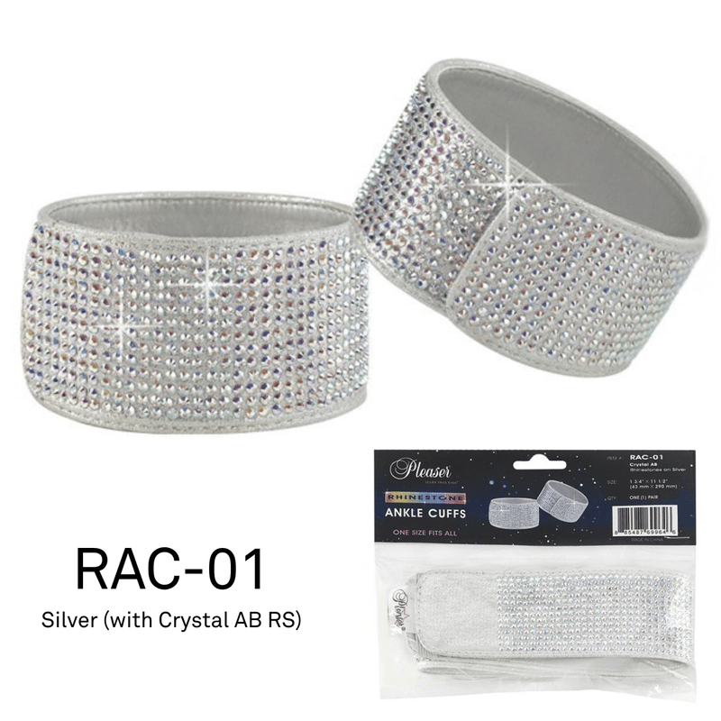 Accessories Pleaser Rhinestone Ankle Cuffs Silver