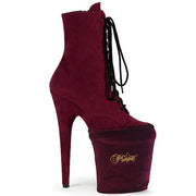 Accessories Pleaser Sock Style Platform Protectors Burgundy Velvet