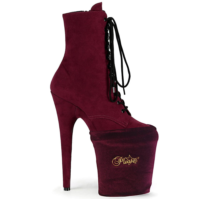 Accessories Pleaser Sock Style Platform Protectors Burgundy Velvet