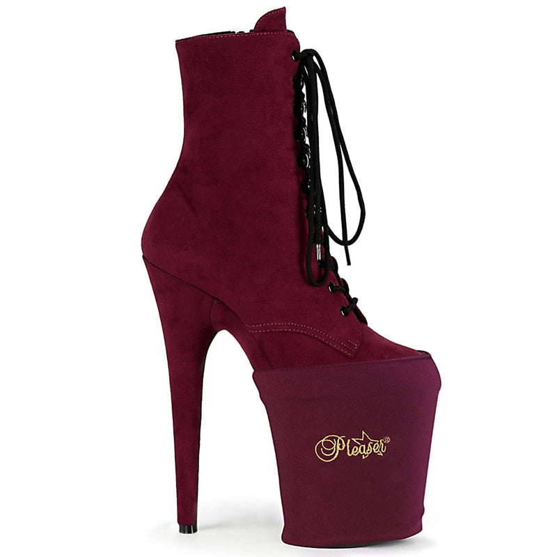 Accessories Pleaser Sock Style Platform Protectors Burgundy Lycra