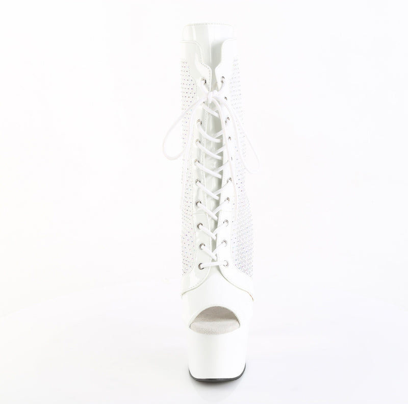 ADORE-1048RSNT Wht Pat-Mesh-Rhinestone/Wht