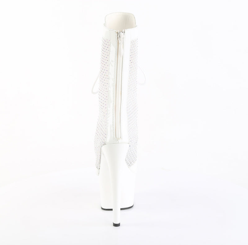 ADORE-1048RSNT Wht Pat-Mesh-Rhinestone/Wht