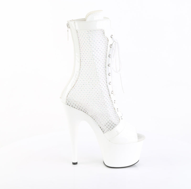 ADORE-1048RSNT Wht Pat-Mesh-Rhinestone/Wht