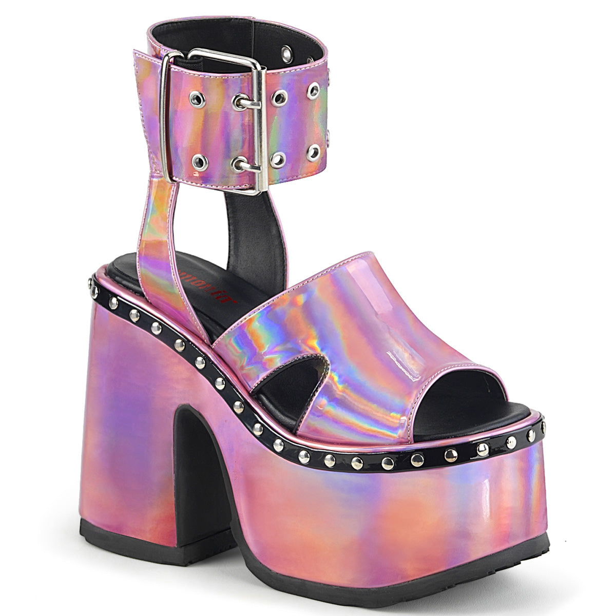 CAMEL-102 Pink Hologram Platform Sandals