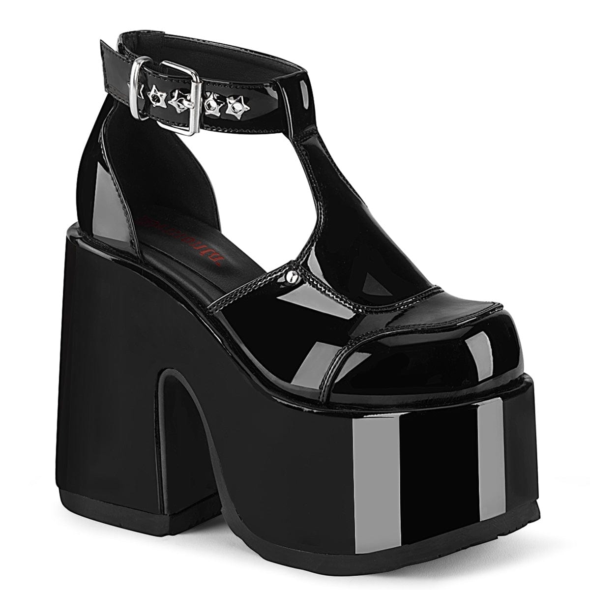 CAMEL-103 Black Patent Sandal Demonia US Size (Women's): 6