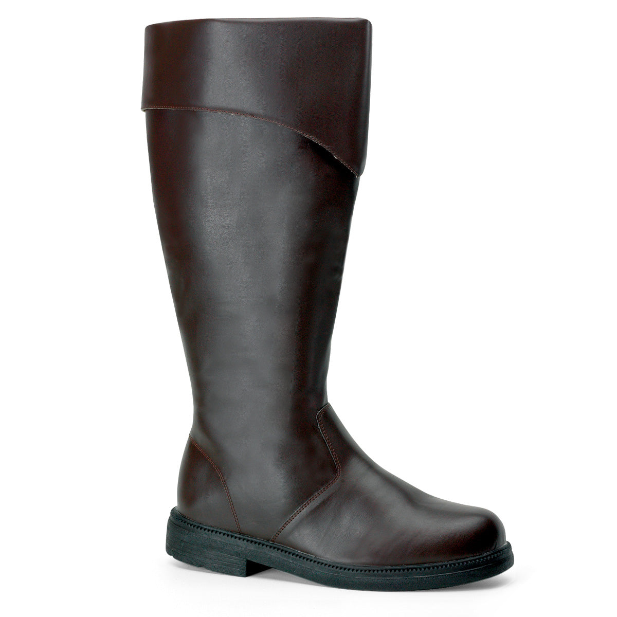 CAPTAIN-105 Brown Pu Knee Boots
