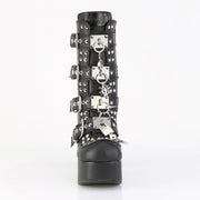 CHARADE-118 Black Vegan Leather Ankle Boots Demonia US Size (Women's): 6