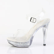 COCKTAIL-508RSI Clear/Clear-Silver AB RS Heels Fabulicious US Size (Women's): 5