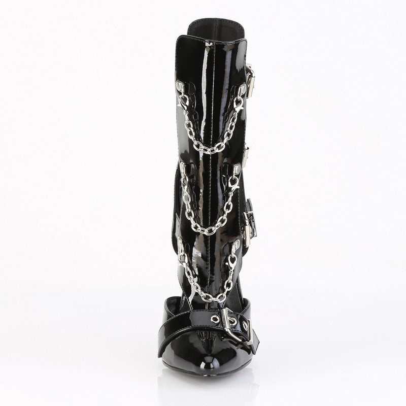 DAGGER-15 Black Pat Stilettos Devious US Size (Women's): 5