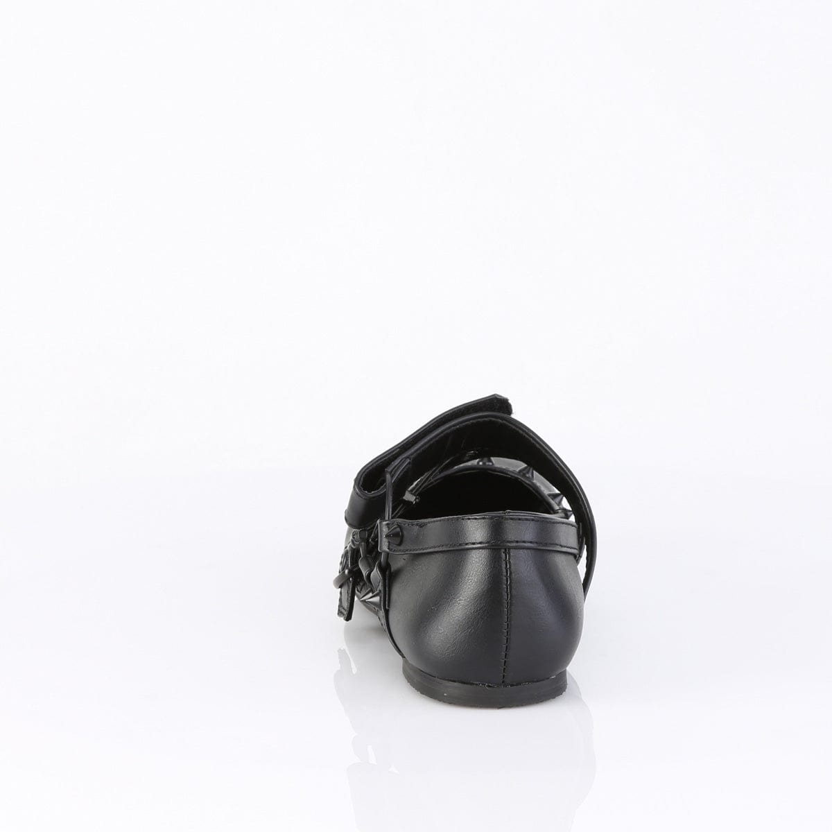 DAISY-08 Black Vegan Leather Flats Demonia US Size (Women's): 6