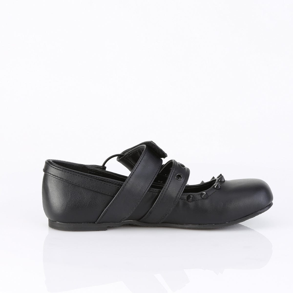 DAISY-08 Black Vegan Leather Flats Demonia US Size (Women's): 6