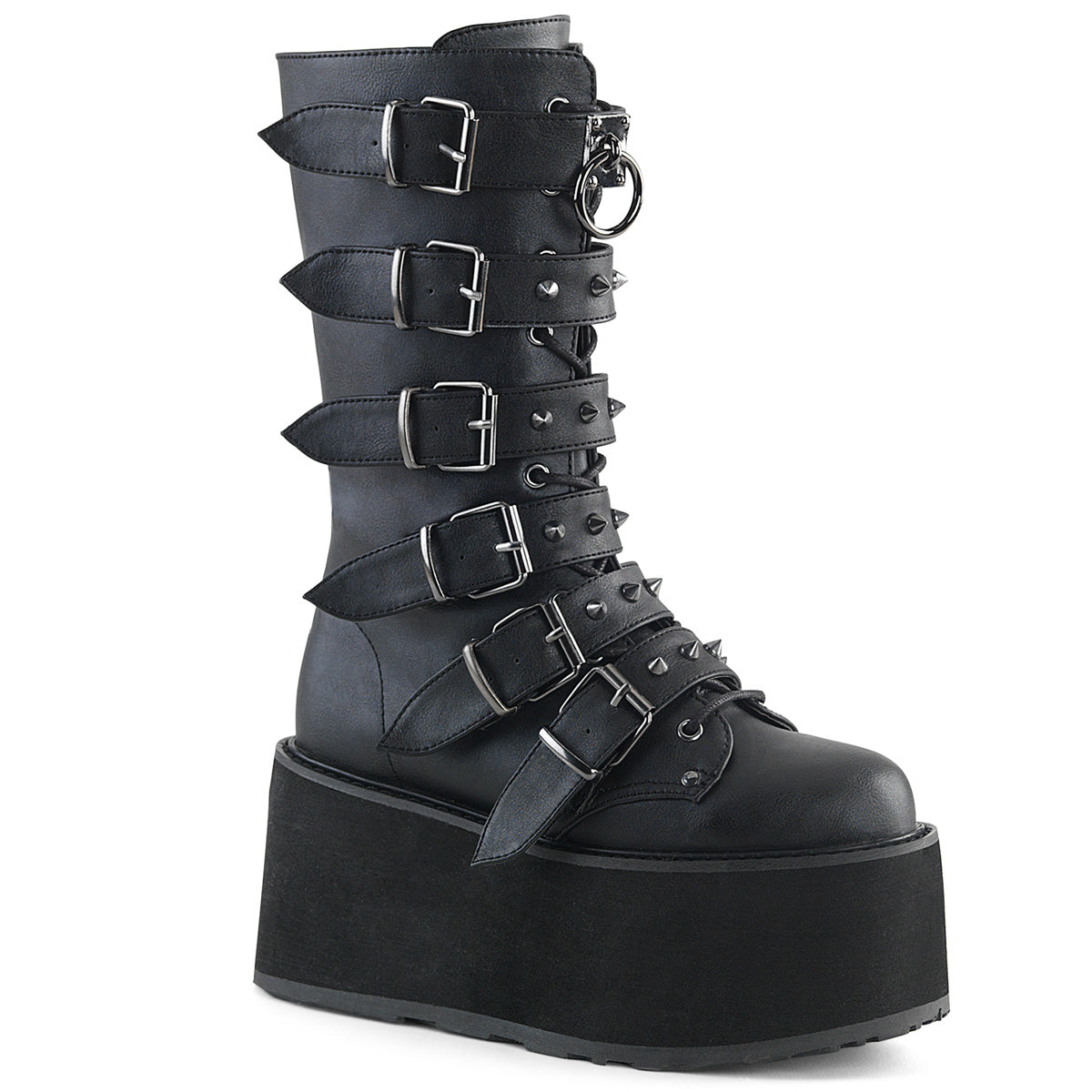 DAMNED-225 Black Mid-Calf Boots