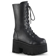 Demonia ASHES-105 Mid-Calf Boot (Black Vegan Leather)