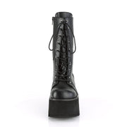 Demonia ASHES-105 Mid-Calf Boot (Black Vegan Leather)