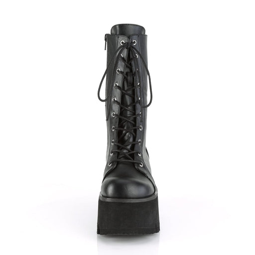 Demonia ASHES-105 Mid-Calf Boot (Black Vegan Leather)